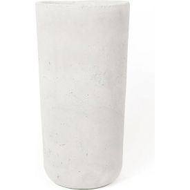 Aster Indoor/Outdoor Round Planter, 10" Dia. x 20"H, White