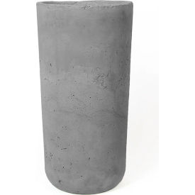 Aster Indoor/Outdoor Round Planter, 10" Dia. x 20"H, Stone
