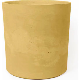 Marigold Indoor/Outdoor Round Planter, 18-5/8" Dia. x 18-3/4"H, Mustard