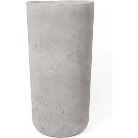 Aster Indoor/Outdoor Round Planter, 11-3/4" Dia. x 23-5/8"H, Platinum