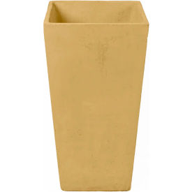 Willow Indoor/Outdoor Square Planter, 13-1/2"W x 13-1/2"D x 23-3/4"H, Stone