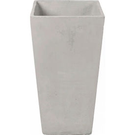 Willow Indoor/Outdoor Square Planter, 13-1/2"W x 13-1/2"D x 23-3/4"H, Pistachio