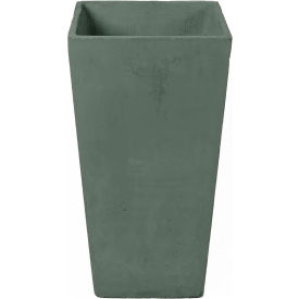 Willow Indoor/Outdoor Square Planter, 19-1/2"W x 19-1/2"D x 39"H, Turquoise