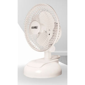 6" Combo Clip-on/Desk Fan, 2-Speed, White