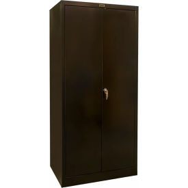800 Stationary Combination Cabinet, 48"W x 24"D x 78"H, 708 Midnight Ebony, Assembled