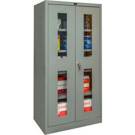 400 Stationary SV Storage Cabinet, 36"W x 18"D x 72"H, Knock-Down, Dark Gray