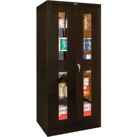 400 Stationary SV Storage Cabinet, 36"W x 24"D x 72"H, Knock-down, Midnight Ebony