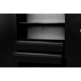 Fort Knox Cabinet Drawer Kit, 2 Drawer, 48"W x 24"D x 15"H, Black