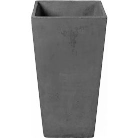 Willow Indoor/Outdoor Square Planter, 19-1/2" x 19-1/2" x 39", Mustard