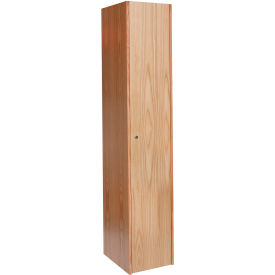 All Wood Club Locker End Panel, 18"D x 72"H, Natural Red Oak