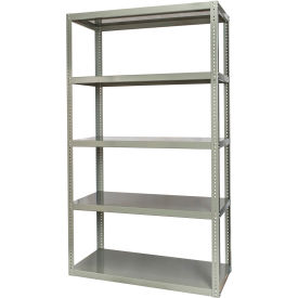 5 Shelf, High Capacity Reinforced Bolted Shelving, 72"W x 24"D x 84"H, 725 Dark Gray