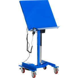 Steel Linear Actuated Mobile Tilting Work Table, 24" x 24" Platform, 300 lb Capacity