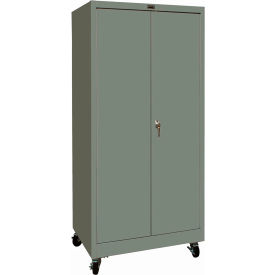 800 Mobile Storage Cabinet, 36"W x 24"D x 78"H, Knock-Down, 725 Dark Gray