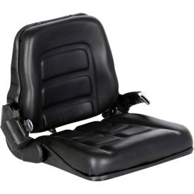 Universal Vinyl Fork Truck Seat with Belt, Black