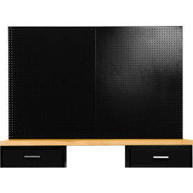 Fort Knox Pegboard Panel, 60"W x 3/4"D x 44-1/4"H, Black