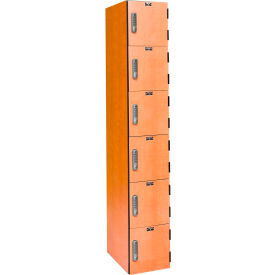 VersaMax 6-Tier 6 Door Phenolic Locker, Electronic Keypad, 12"Wx18"Dx72"H, Assembled