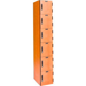 VersaMax 6-Tier 6 Door Phenolic Locker, Keyed Lock, 12"W x 18"D x 72"H, Assembled