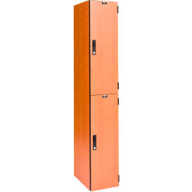 VersaMax 2-Tier 2 Door Phenolic Locker, Keyed Lock, 12"W x 18"D x 72"H, Assembled