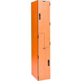 VersaMax Z-Style 2 Door Phenolic Locker, Padlock Hasp, 12"W x 18"D x 72"H, Assembled
