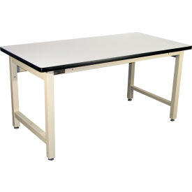 Fixed Height ESD Workbench, Box Tube Legs, 60"W x 30"D, Beige