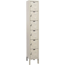Premium Locker, 6-Tier, 12"W x 15"D x 78"H, 729 Tan, Unassembled