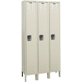 Premium Locker, 1-Tier, 36"W x 12"D x 66"H, 729 Tan, Assembled