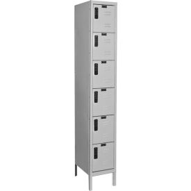 DigiTech 6-Tier Electronic Locker, 12"W x 15"D x 78"H, Light Gray, Assembled