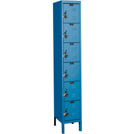 ReadyBuilt Locker, 6-Tier, 12"W x 18"D x 78"H, 707 Marine Blue, Assembled