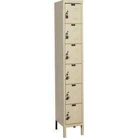 ReadyBuilt Locker, 6-Tier, 12"W x 18"D x 78"H, 729 Tan, Assembled