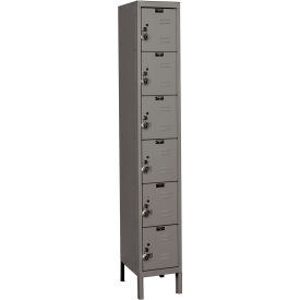 ReadyBuilt Locker, 6-Tier, 12"W x 15"D x 78"H, 725 Dark Gray, Assembled