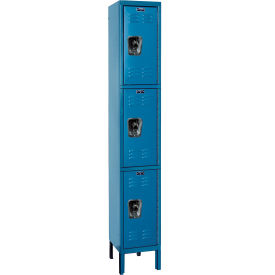 ReadyBuilt Locker, 3-Tier, 12"W x 12"D x 78"H, 707 Marine Blue, Assembled