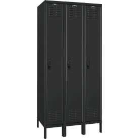 DigiTech 1-Tier Electronic Locker, 12"W x 36"D x 78"H, Black, Assembled