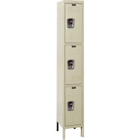 ReadyBuilt Locker, 3-Tier, 12"W x 12"D x 78"H, 729 Tan, Assembled