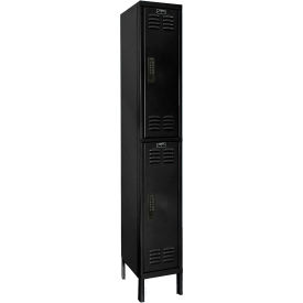 DigiTech 2-Tier Electronic Locker, 12"W x 12"D x 78"H, Black, Assembled