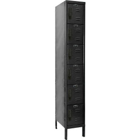 DigiTech 6-Tier Electronic Locker, 18"W x 12"D x 78"H, Black, Assembled