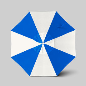 Venture 7-1/2' Patio Umbrella, Silver Pole, Sunbrella Natural/Pacific Blue