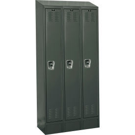 ReadyBuilt II Locker, 1-Tier, 36"W x 12"D x 82"H, 725 Dark Gray, Assembled