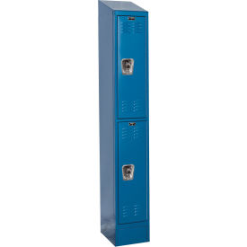 ReadyBuilt II Locker, 2-Tier, 12"W x 15"D x 83"H, 707 Marine Blue, Assembled