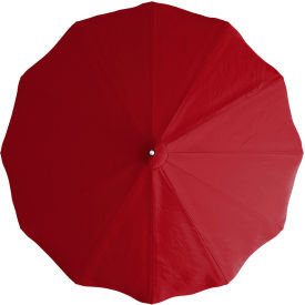 Pagoda 8-1/2' Patio Umbrella, Silver Pole, Sunbrella Jockey Red