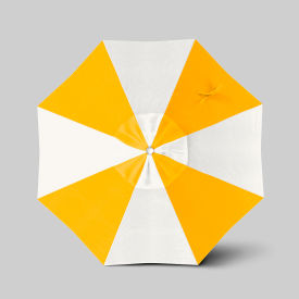 Venture 7-1/2' Patio Umbrella, Silver Pole, Sunbrella Natural/Sunflower Yellow