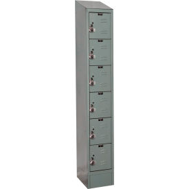 ReadyBuilt II Locker, 6-Tier, 12"W x 15"D x 83"H, Dark Gray, Assembled