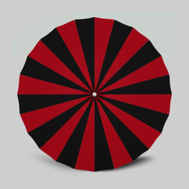 Pagoda 8-1/2' Patio Umbrella, Black Pole, Sunbrella Black/Jockey Red