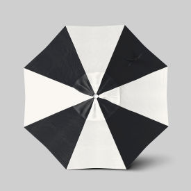 Venture 7-1/2' Patio Umbrella, Silver Pole, Sunbrella Natural/Black