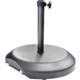 Patio Umbrella Base with 2 Casters, 75 lb., Hammertone Gray
