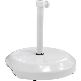 Patio Umbrella Base with 2 Casters, 75 lb., White