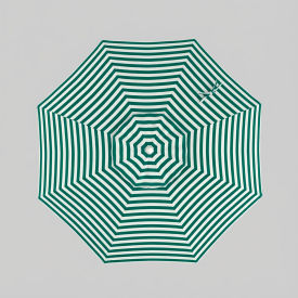 Coast 7-1/2' Patio Umbrella, White Pole, Sunbrella Mason Forest Green