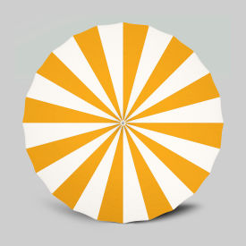 Pagoda 8-1/2' Patio Umbrella, White Pole, Sunbrella Natural/Sunflower Yellow