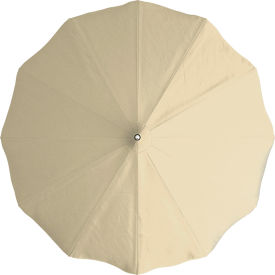 Pagoda 8-1/2' Patio Umbrella, White Pole, Sunbrella Antique Beige