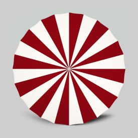 Pagoda 8-1/2' Patio Umbrella, White Pole, Sunbrella Natural/Jockey Red
