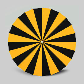 Pagoda 8-1/2' Patio Umbrella, Black Pole, Sunbrella Black/Sunflower Yellow